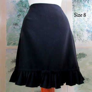 BLACK SKIRT,  8,  by LARRY LEVINE + FREE TOP by WHBM - 2 ITEMS, EUC
